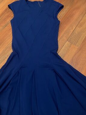 Twin-Set Navy Midi Fit-and-Flare Dress